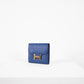 Constance Compact Autruche in Bleu Saphir with Gold Hardware