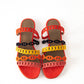 Thalassa Sandal in Multicolor Red