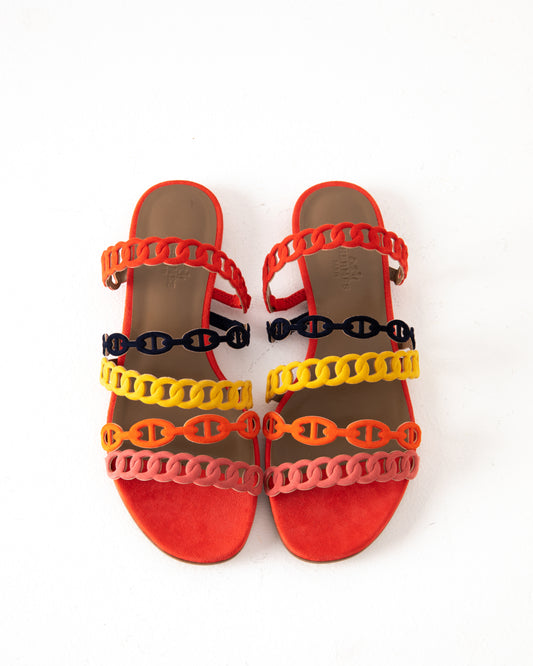 Thalassa Sandal in Multicolor Red
