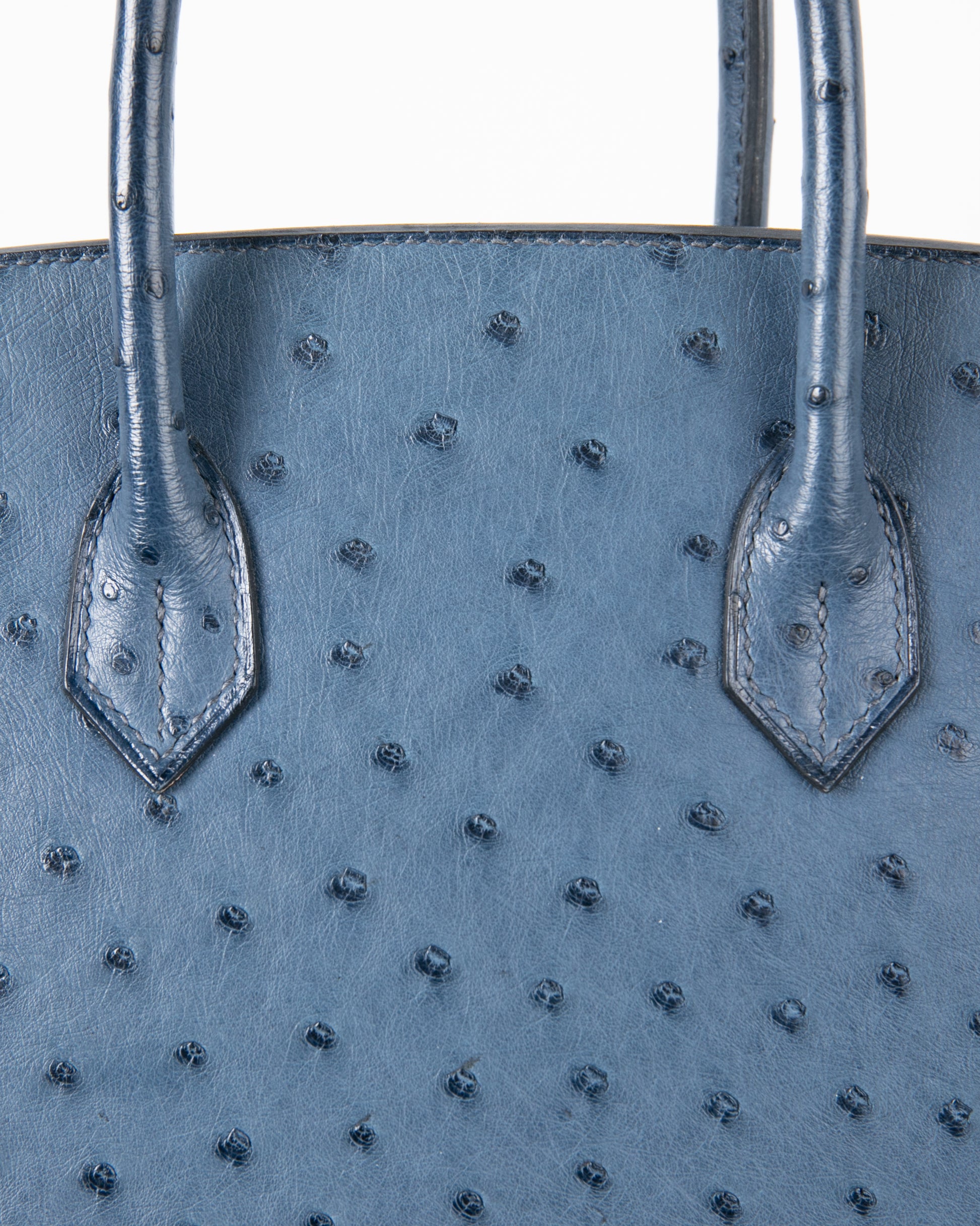 Hermes 30cm Blue Iris Ostrich Birkin Bag with Gold Hardware., Lot #58021, Heritage Auctions