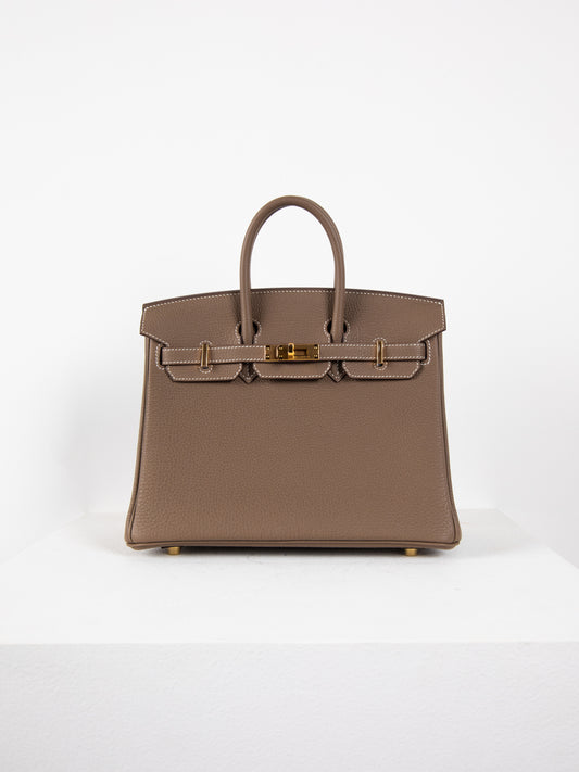 Birkin 25 in Etoupe Togo Gold Hardware