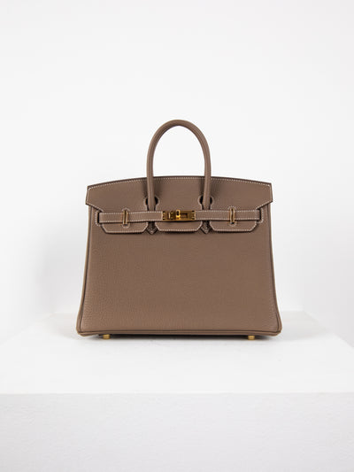 Birkin 25 in Etoupe Togo Gold Hardware