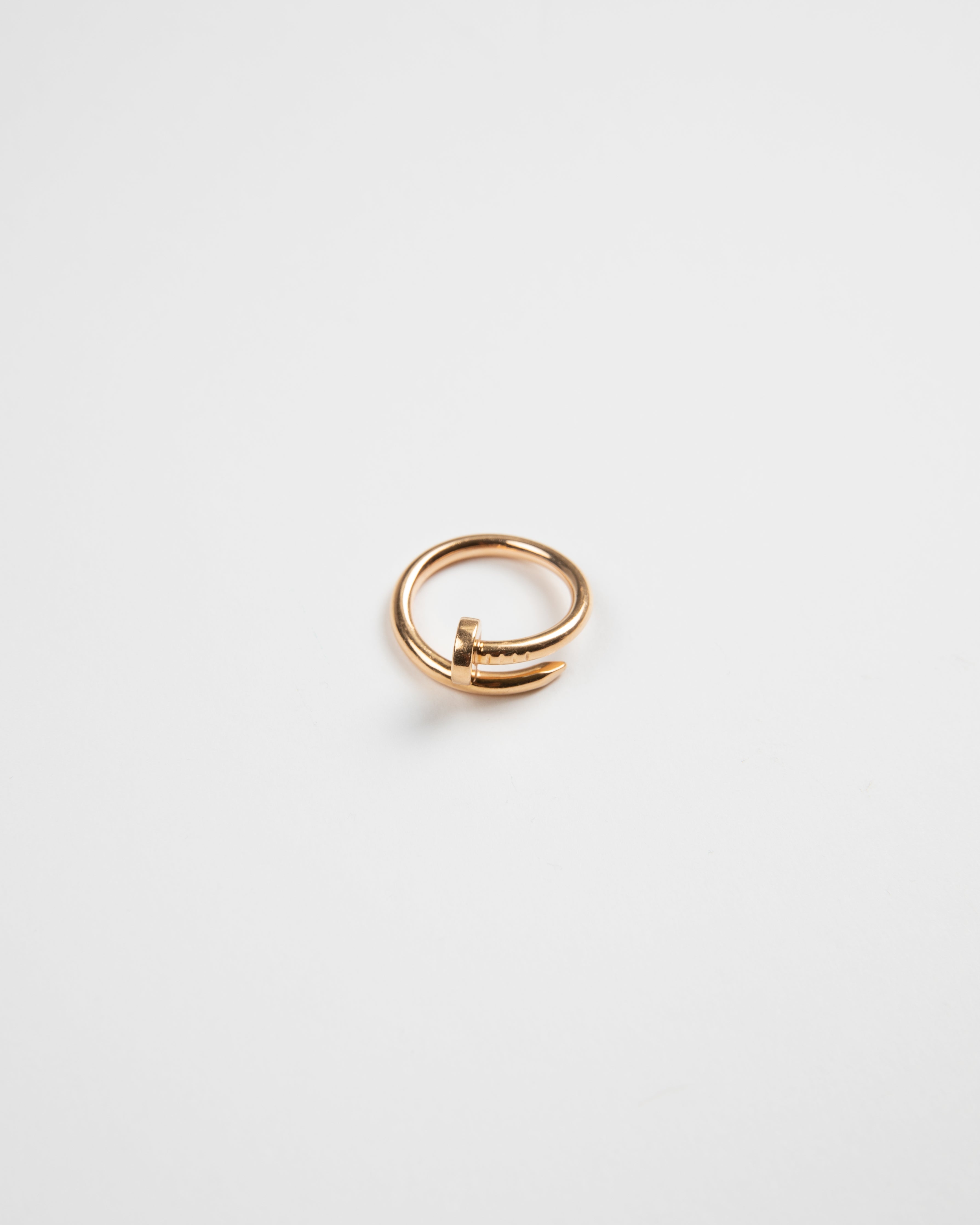 Gold plated cz nail ring -