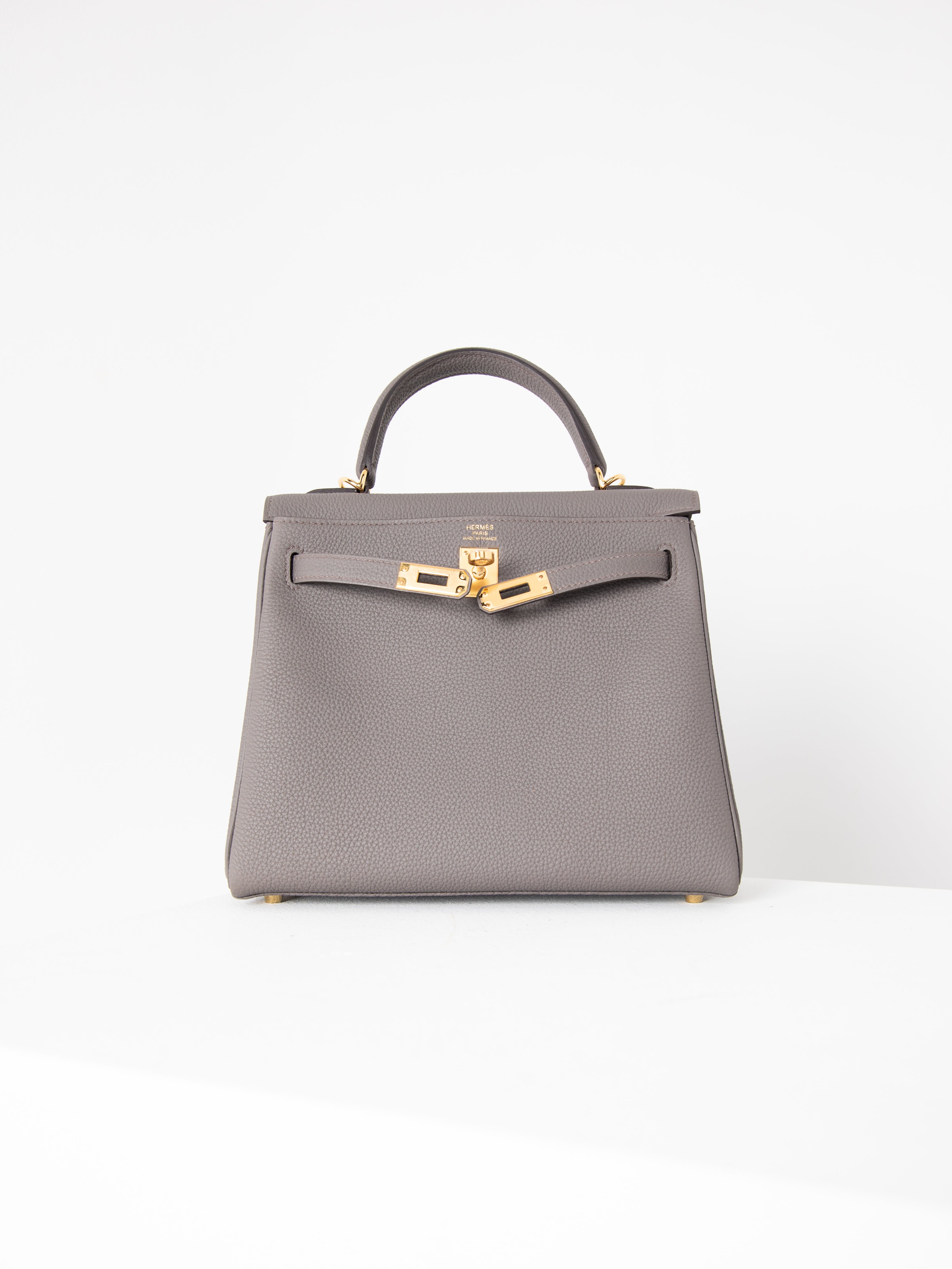 Hermes kelly hot sale 25 etain