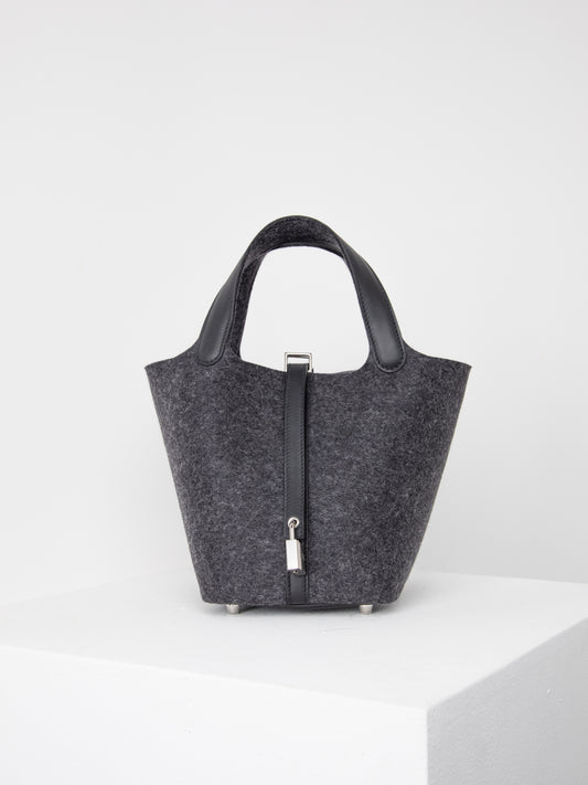 Picotin 18 Granite/Noir in Felt/Swift with Palladium Hardware