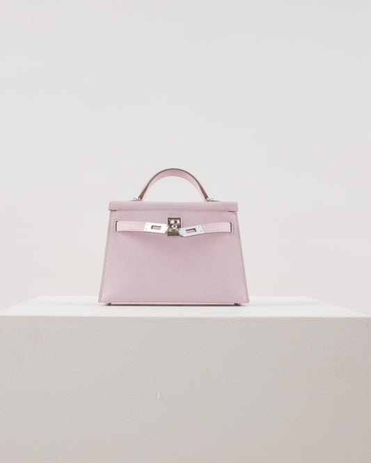Kelly 20 Mauve Pale in Epsom Leather with Palladium Hardware