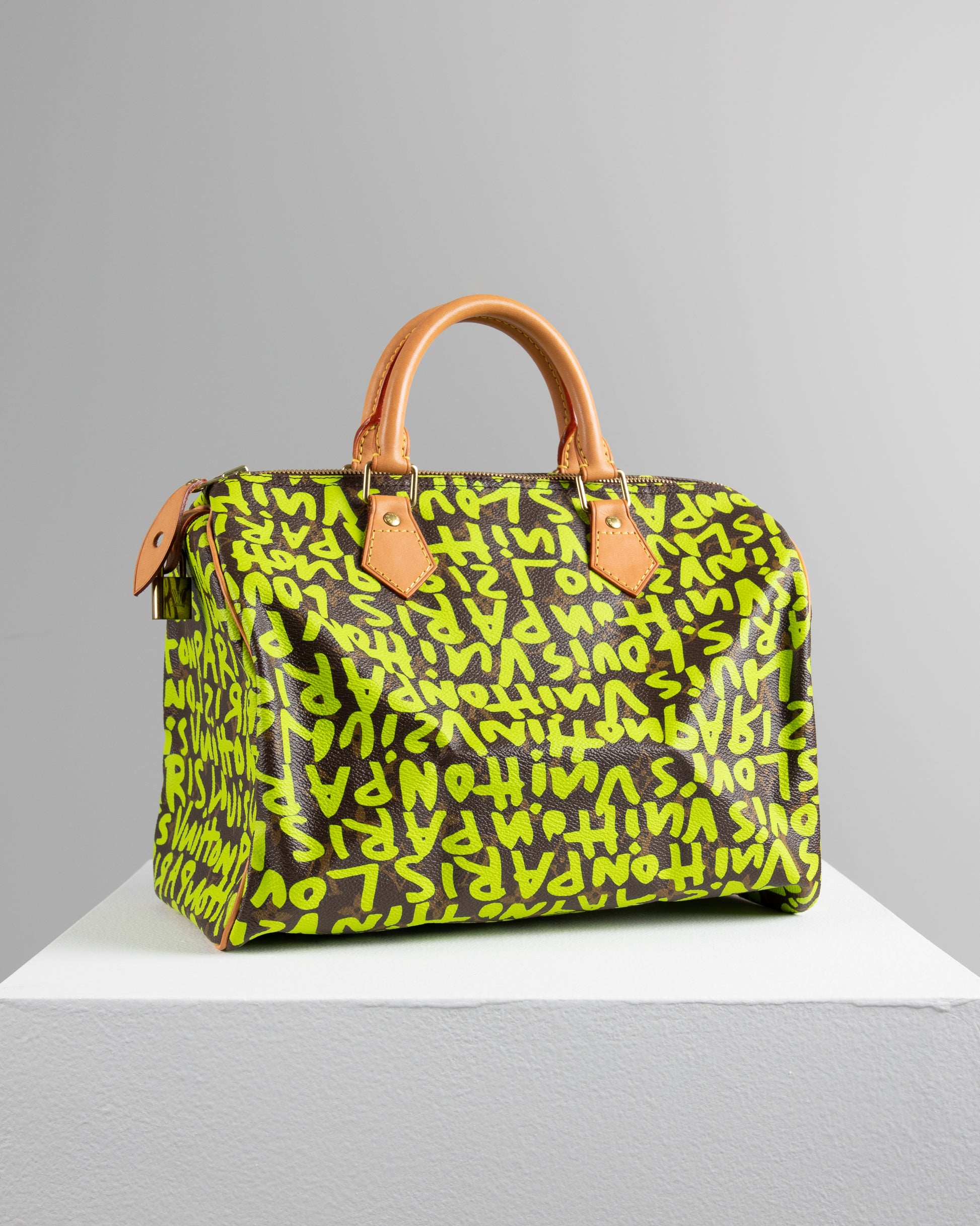 Stephen Sprouse x Louis Vuitton Monogram Green Graffiti Speedy 30  QJB0FZ2TGB121