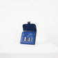 Constance Compact Autruche in Bleu Saphir with Gold Hardware