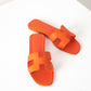 Oran Sandal in Epsom Orange