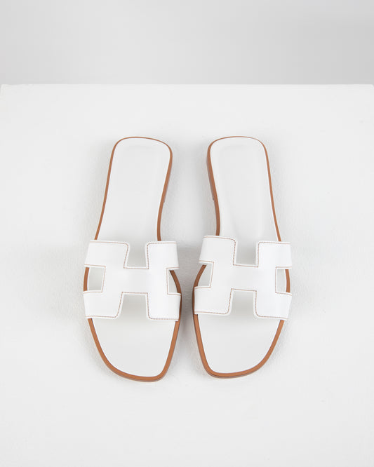 Oran Sandal in Blanc Calfskin