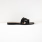 Omaha Sandal in Matte Black Calfskin