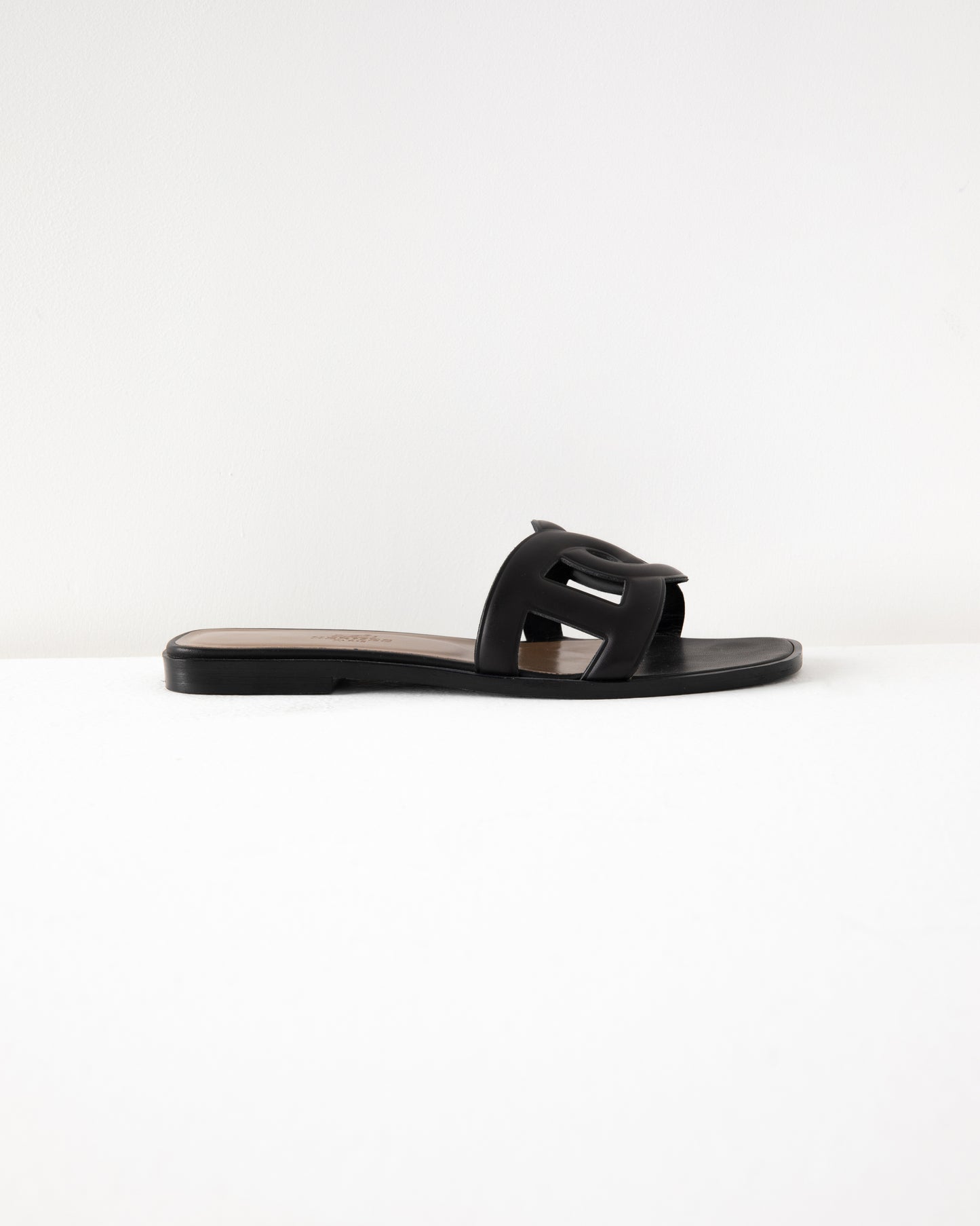 Omaha Sandal in Matte Black Calfskin