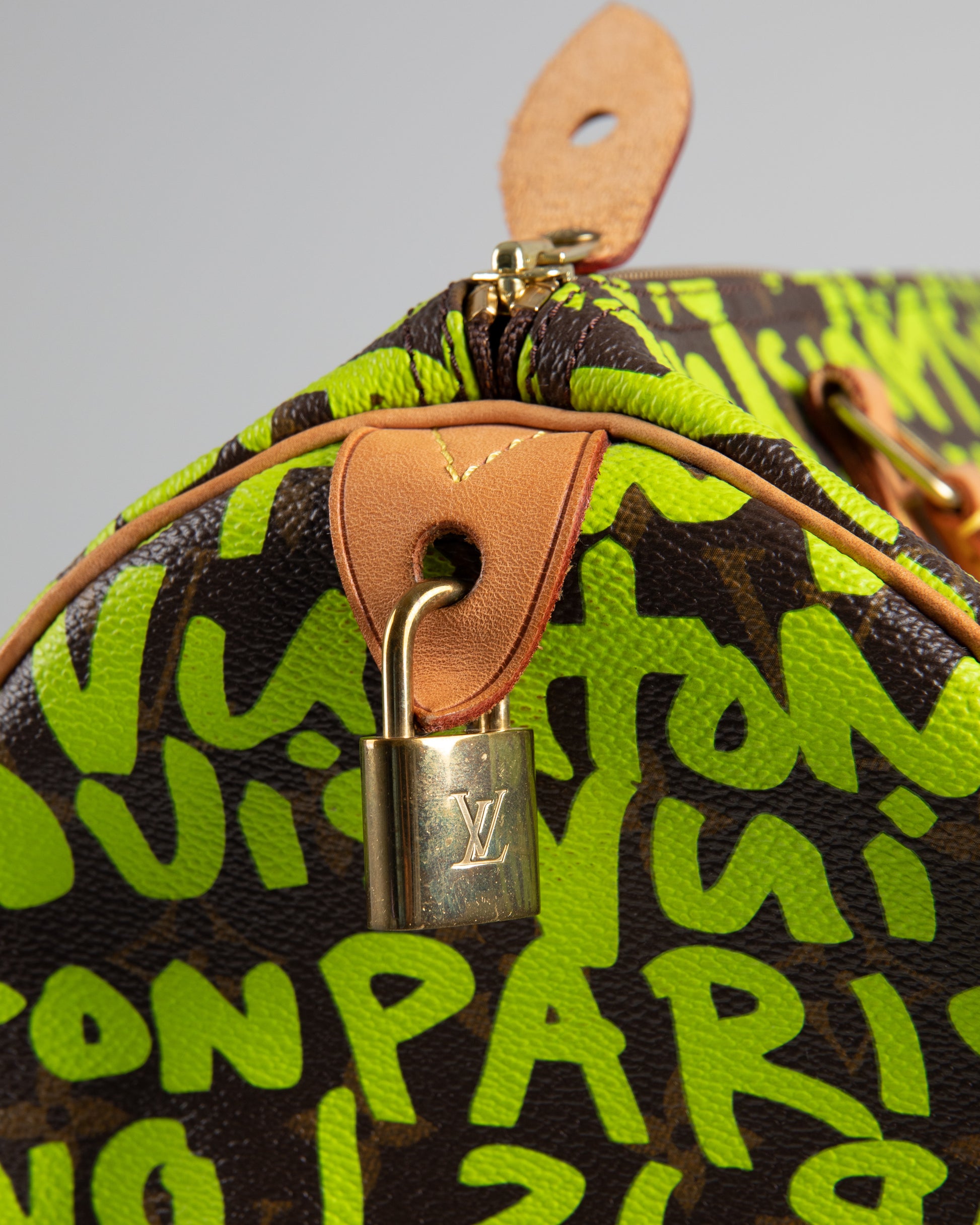 Stephen Sprouse x Louis Vuitton Monogram Green Graffiti Speedy 30
