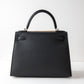 Kelly 28 in Sellier Leather Black with Palladium Hardware