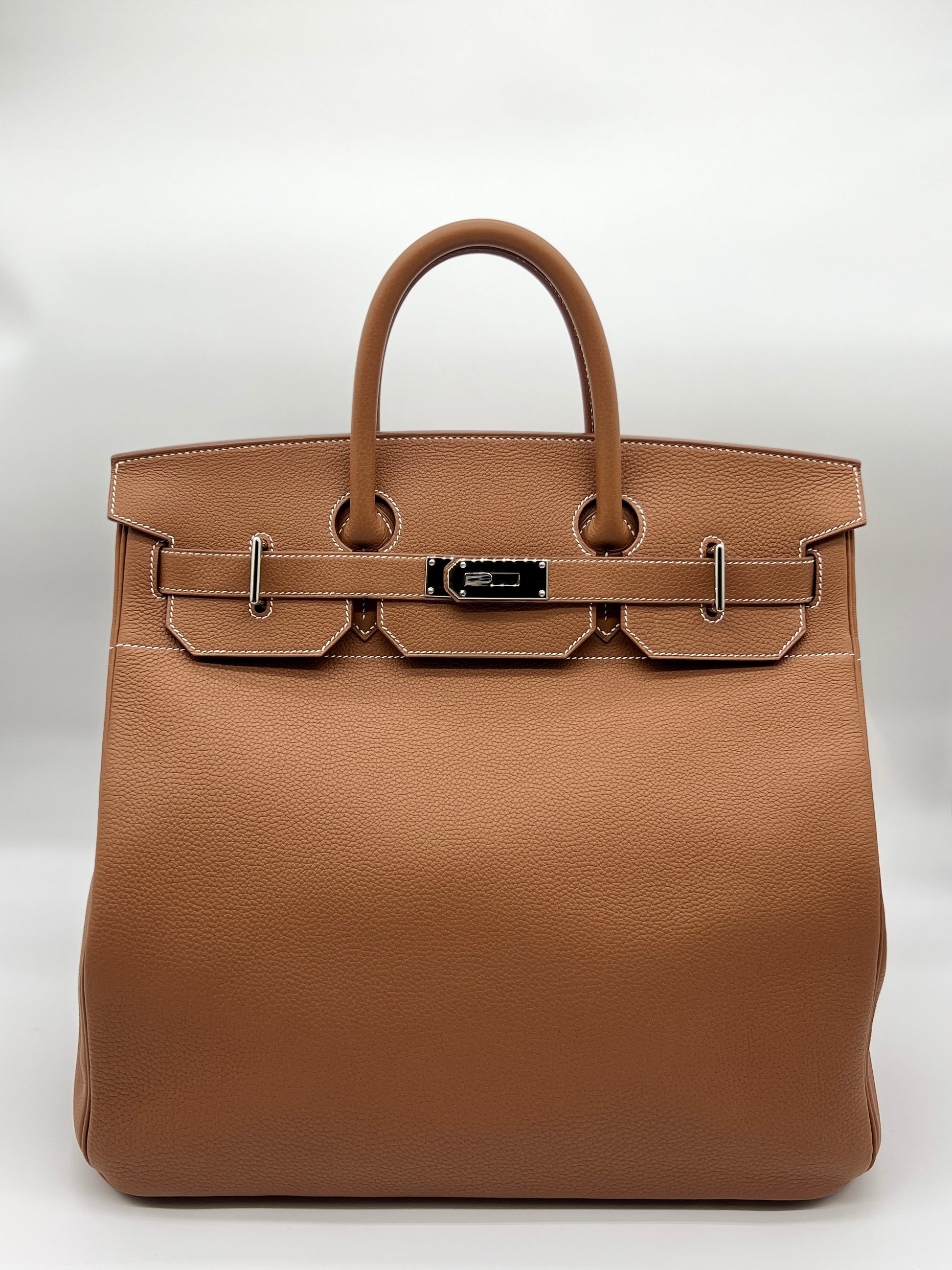 Hermes Orange Togo Leather Palladium Hardware Birkin 40 Bag