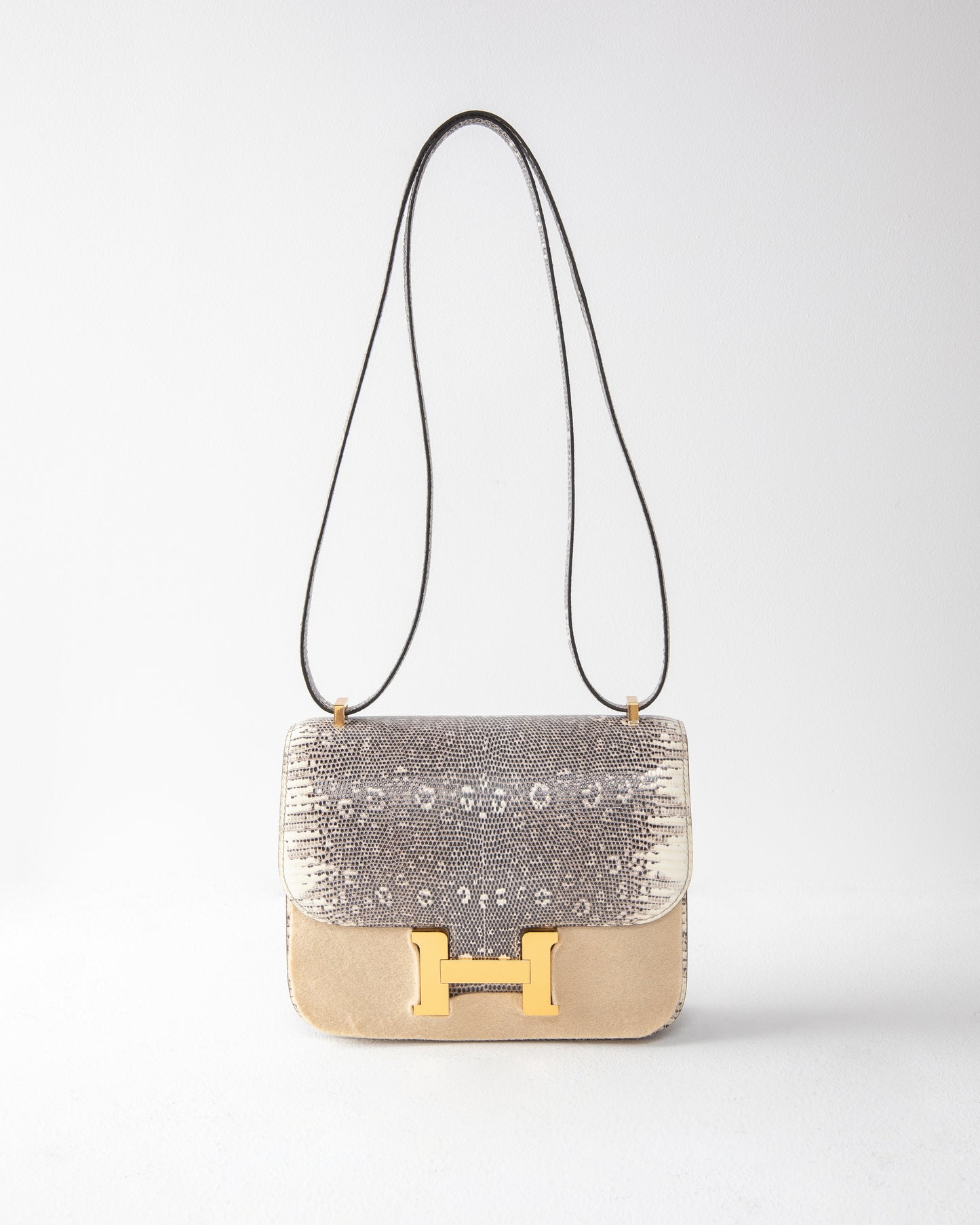 Constance 18 Lizard Ombre with Gold Hardware