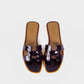 Oran Sandal in Alligator Amethyste/Violet