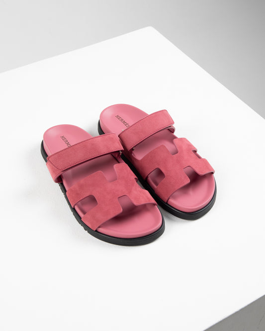 Chypre Sandal in Aphrodite Pink Suede