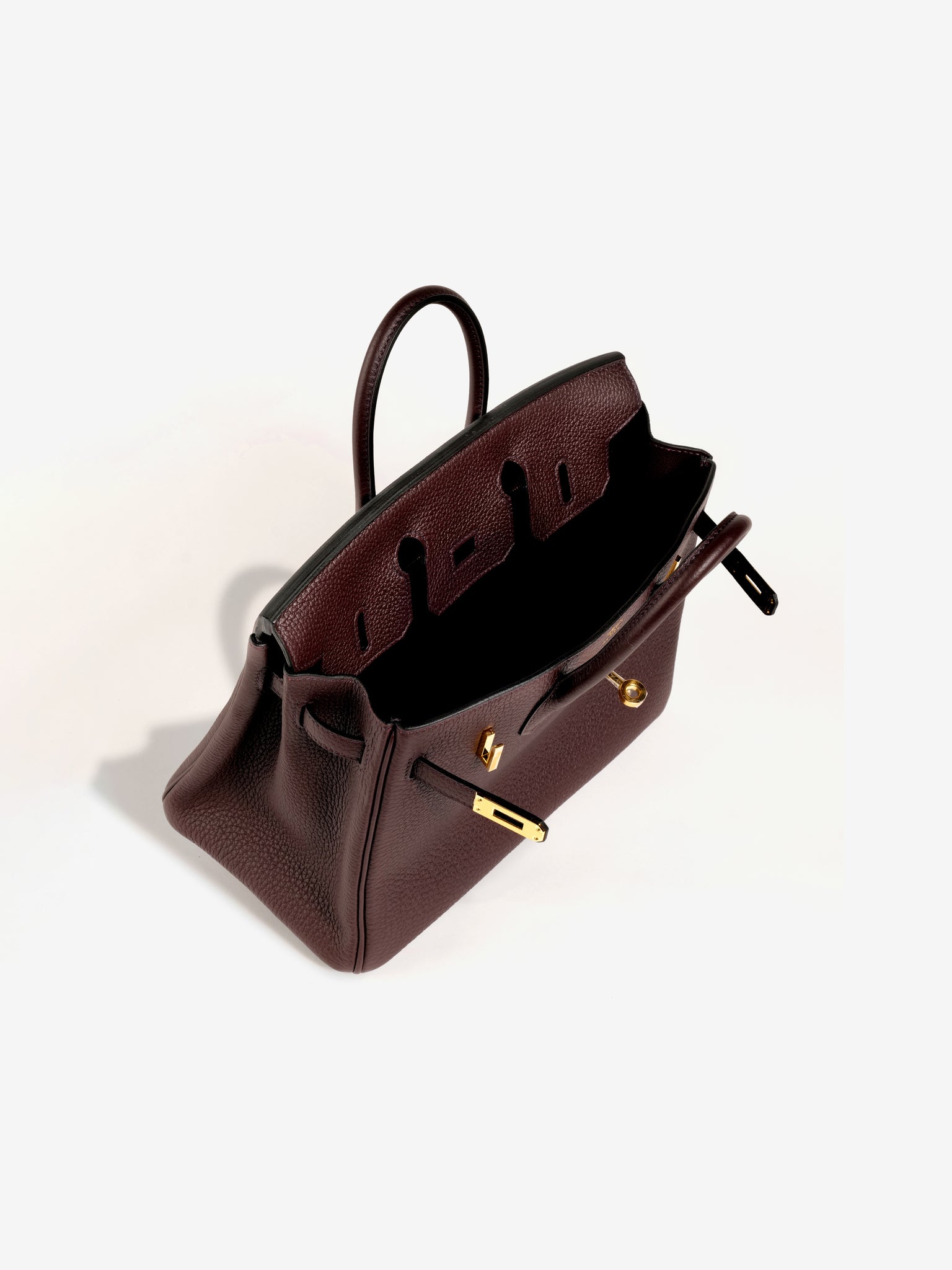 Hermes Birkin bag 25 Rouge sellier Togo leather Gold hardware