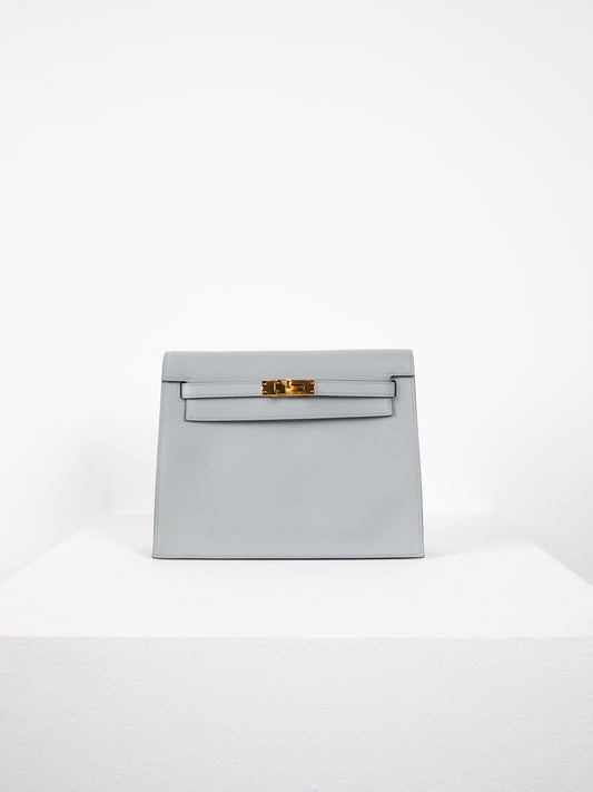 Kelly Danse Bleu Glacier Evercolor with Gold Hardware