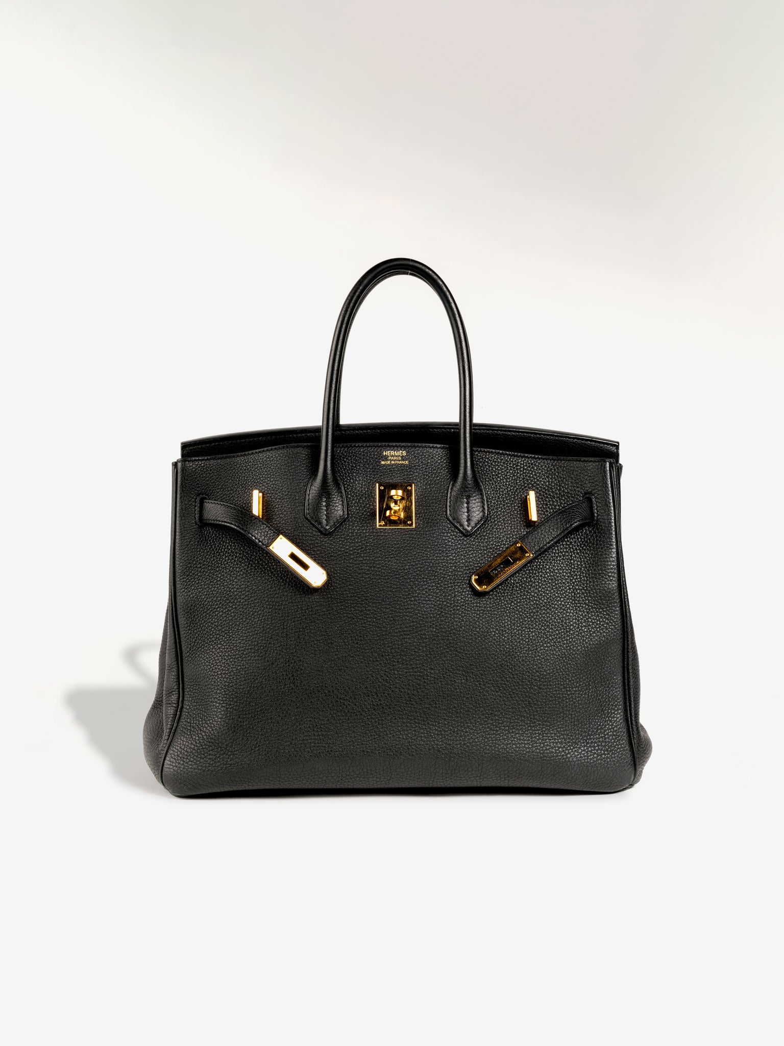 Black birkin 35 outlet gold hardware