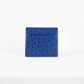Constance Compact Autruche in Bleu Saphir with Gold Hardware