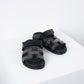 Chypre Sandal in Black with Mini Stud Details