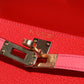 Kelly 20 Special Order in Chevre Leather Rouge de Ceour and Rose lipstick, and Framboise Stitching with Permabrass Hardware