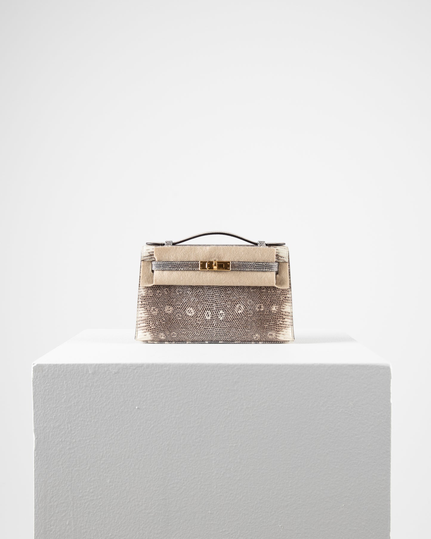 Kelly Pochette in Ombre Lizard with Gold Hardware