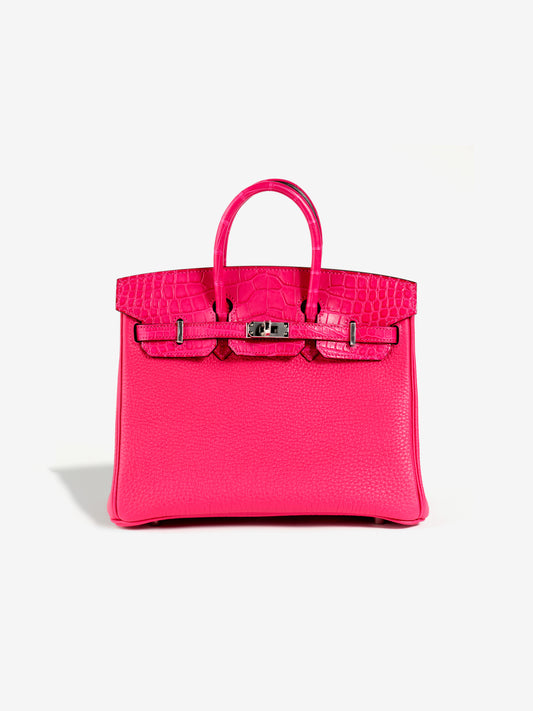 Birkin 25 Touch Rose Shocking with Palladium Hardware