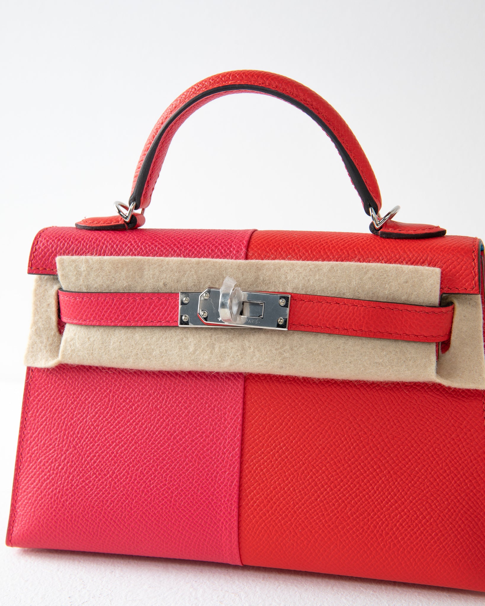 Rose Extreme, Rouge de Coeur and Bleu Zanzibar Epsom Casaque Mini Kelly  Sellier 20 II Palladium Hardware, 2021, New York Handbags & Accessories  September 2022, 2022