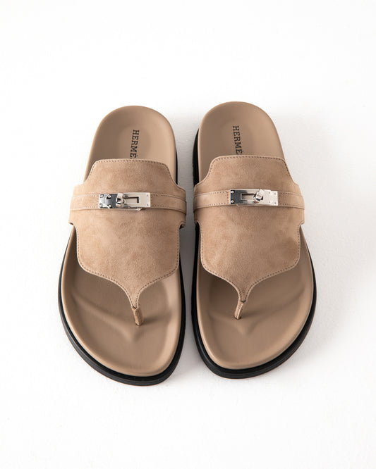 Empire Sandal in Nude with Palladium Hardware