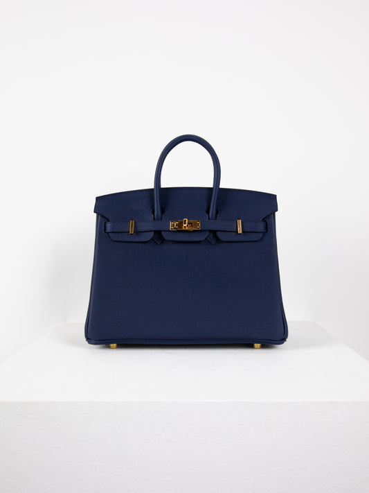 Birkin 25 in Bleu Saphir Togo with Gold Hardware