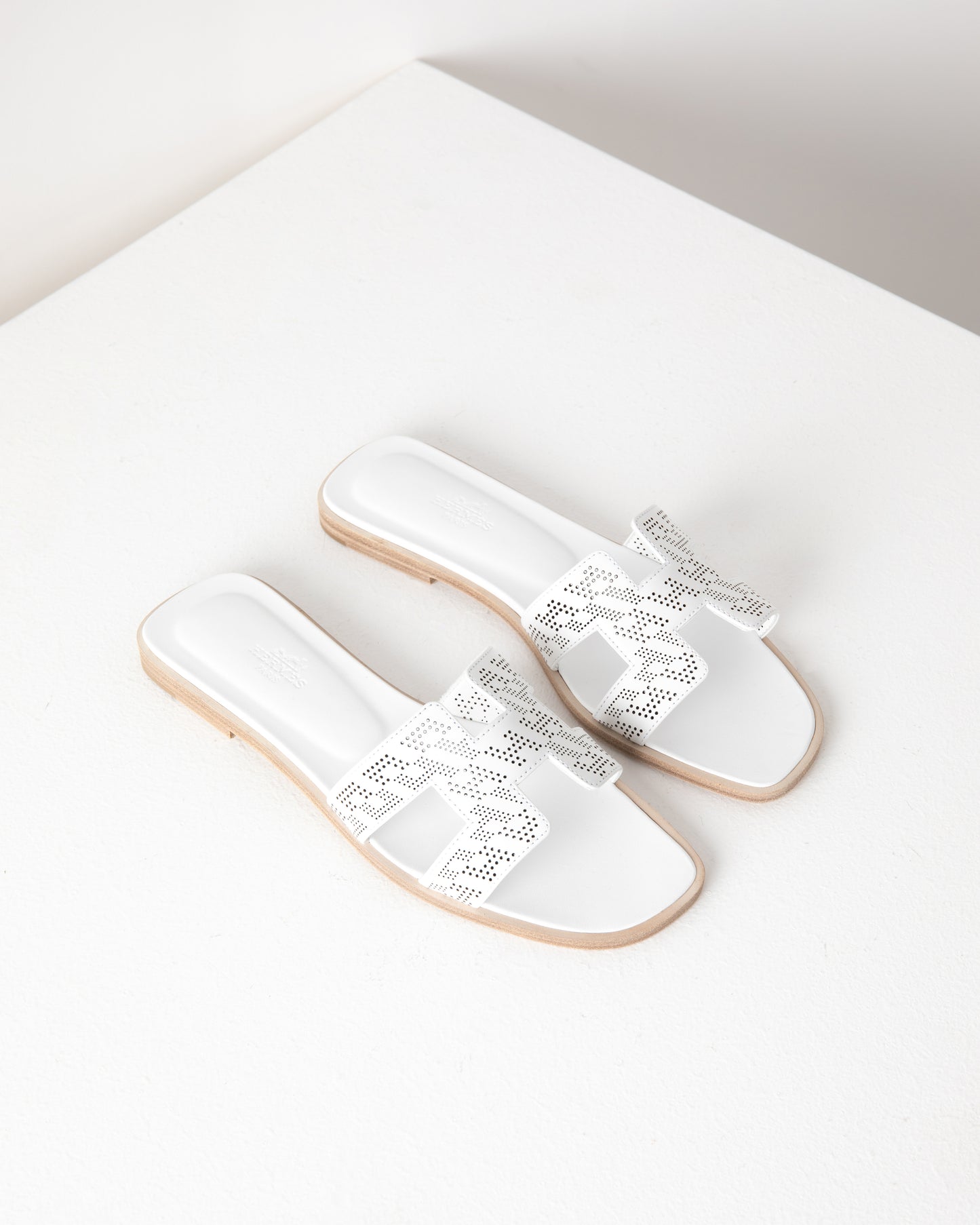 Oran Sandal in Perforated White