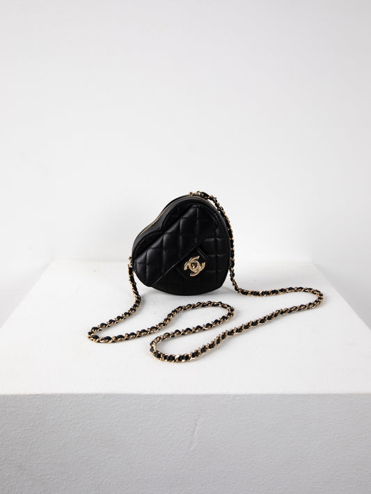 Chanel Black Heart Bag in Small Size