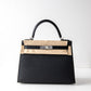 Kelly 28 in Sellier Leather Black with Palladium Hardware