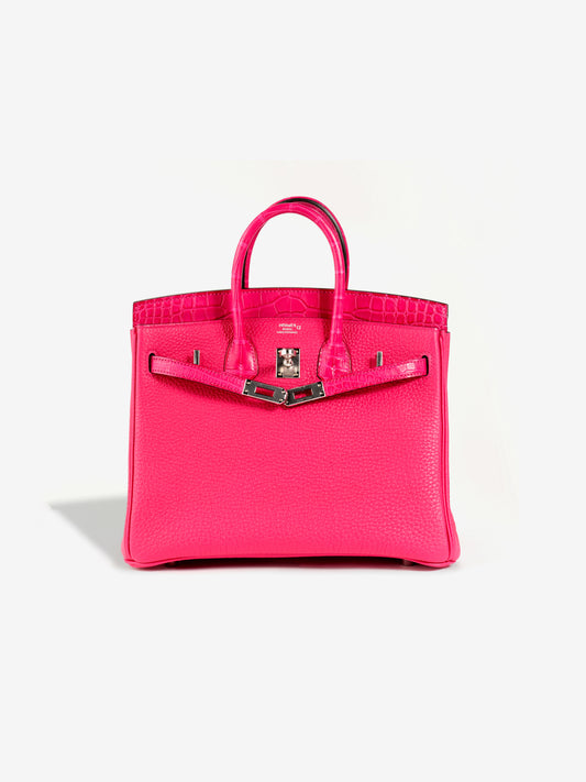 Birkin 25 Touch Rose Shocking with Palladium Hardware
