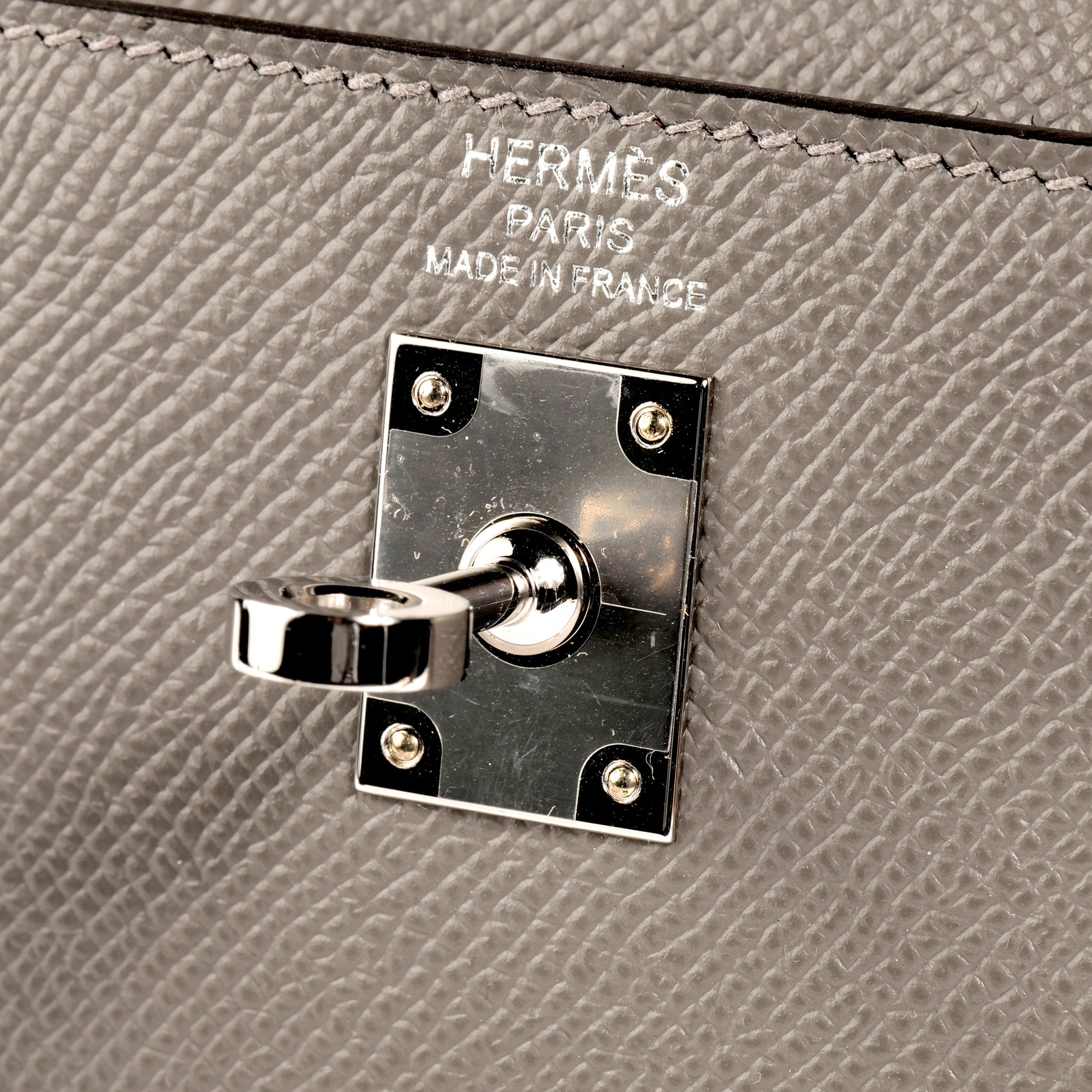 Hermes Birkin Sellier Bag Etain Epsom with Palladium Hardware 25