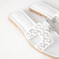 Oran Sandal in Perforated White