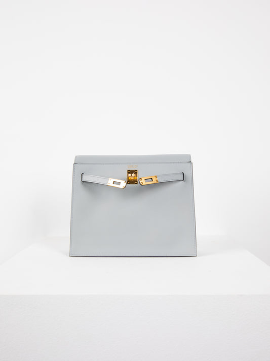 Kelly Danse Bleu Glacier Evercolor with Gold Hardware